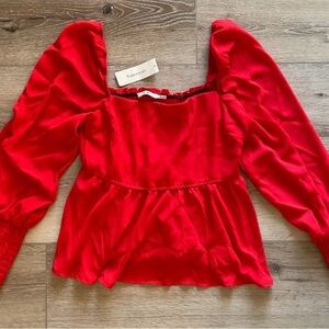Francesca's Collections Vibrant Red Blouse